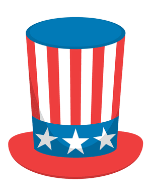 Uncle Sam Hat Photo Booth Prop
