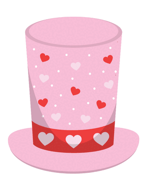 Valentine's Day Top Hat Photo Booth Prop