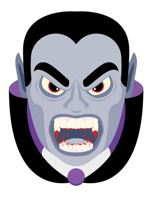 Vampire Face Photo Booth Prop