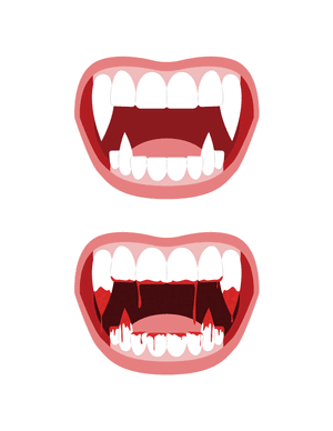 Vampire Fangs Photo Booth Prop