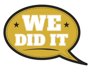 We Did It Speech Bubble Photo Booth Prop