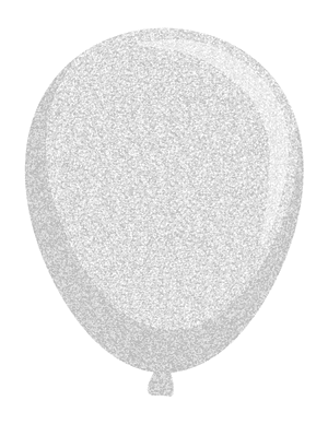 White Glitter Balloon Photo Booth Prop