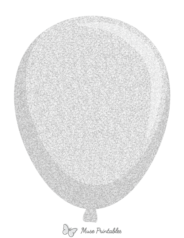 White Glitter Balloon Photo Booth Prop