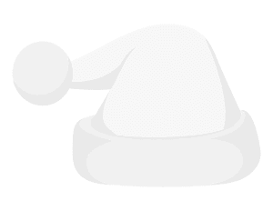 White Santa Claus Hat Photo Booth Prop