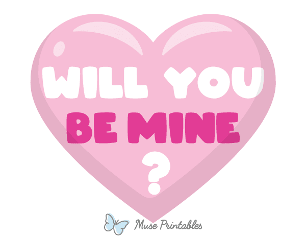 Will You Be Mine Heart Photo Booth Prop