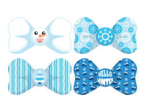 Winter Bow Tie Photo Booth Prop