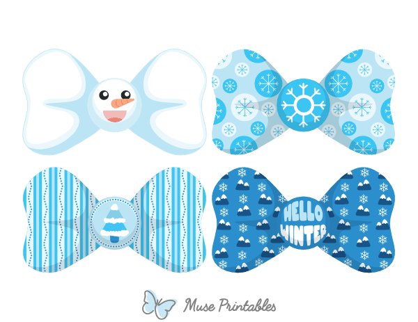 Winter Bow Tie Photo Booth Prop