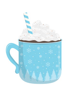 Winter Hot Chocolate Photo Booth Prop