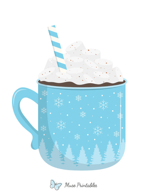 Winter Hot Chocolate Photo Booth Prop