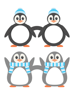 Winter Penguin Glasses Photo Booth Prop