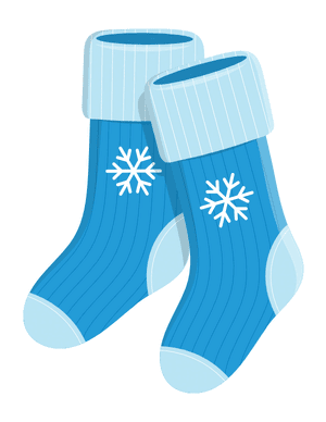 Winter Socks Photo Booth Prop