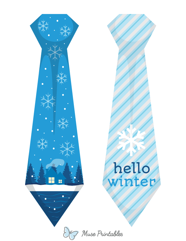 Winter Tie Photo Booth Prop