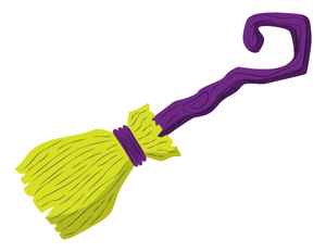 Witch Broom Photo Booth Prop