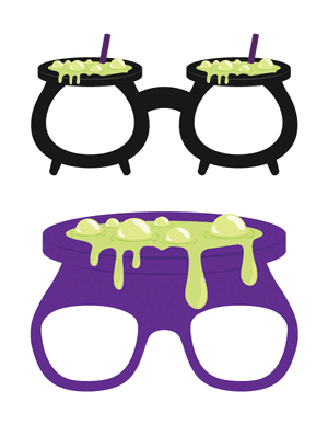 Witch Cauldron Glasses Photo Booth Prop