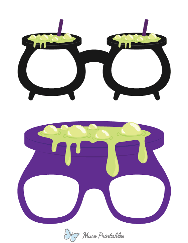 Witch Cauldron Glasses Photo Booth Prop