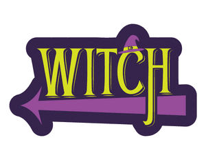 Witch Left Arrow Photo Booth Prop