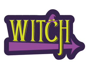 Witch Right Arrow Photo Booth Prop