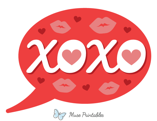 XOXO Speech Bubble Photo Booth Prop