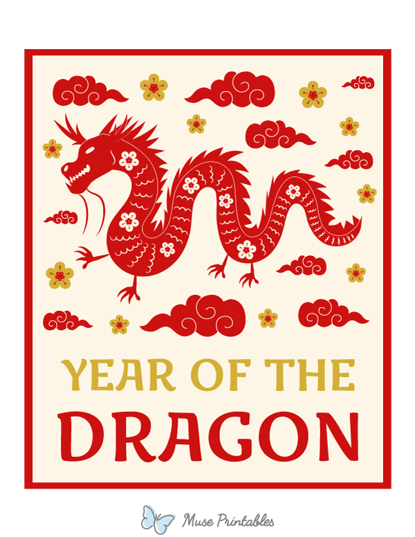 Year of the Dragon Photo Booth Prop