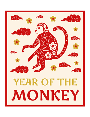 Year of the Monkey Photo Booth Prop