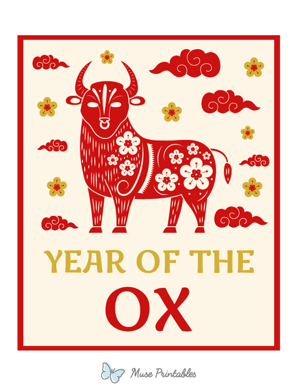 Year of the Ox Photo Booth Prop
