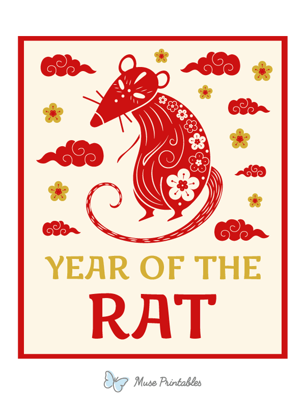 Year of the Rat Photo Booth Prop
