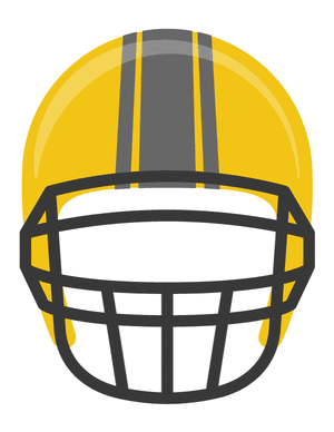 Yellow Football Helmet Photo Booth Prop