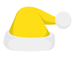 Yellow Santa Claus Hat Photo Booth Prop