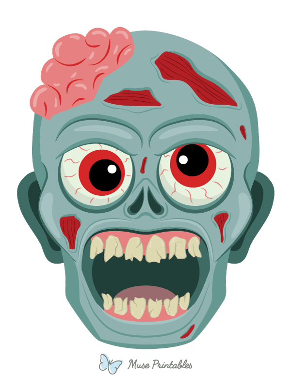 Zombie Face Photo Booth Prop