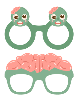 Zombie Glasses Photo Booth Prop
