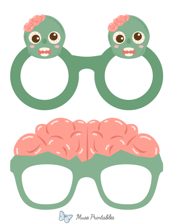 Zombie Glasses Photo Booth Prop