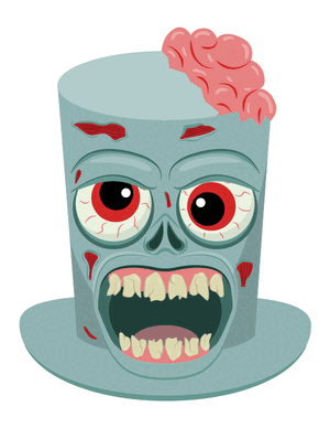 Zombie Hat Photo Booth Prop