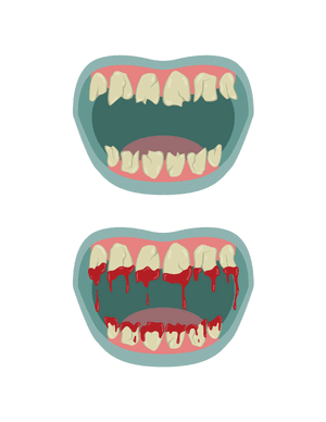 Zombie Mouth Photo Booth Prop