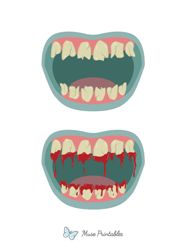 Zombie Mouth Photo Booth Prop