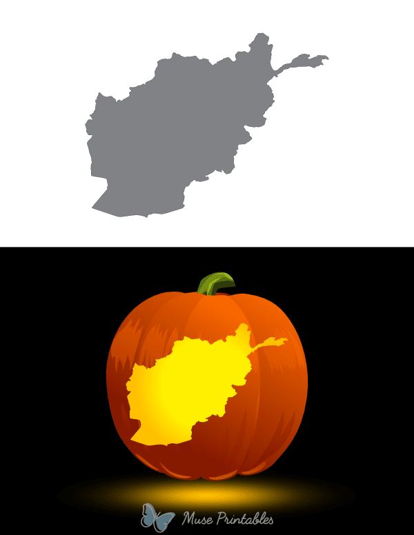 Afghanistan Pumpkin Stencil