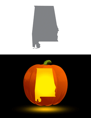 Alabama Pumpkin Stencil