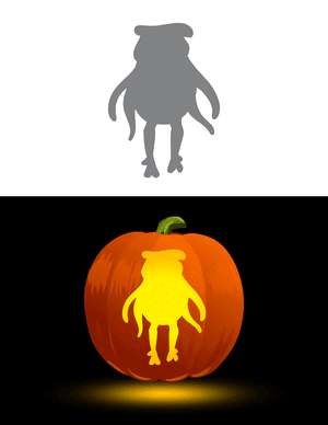 Alien With Tentacles Pumpkin Stencil