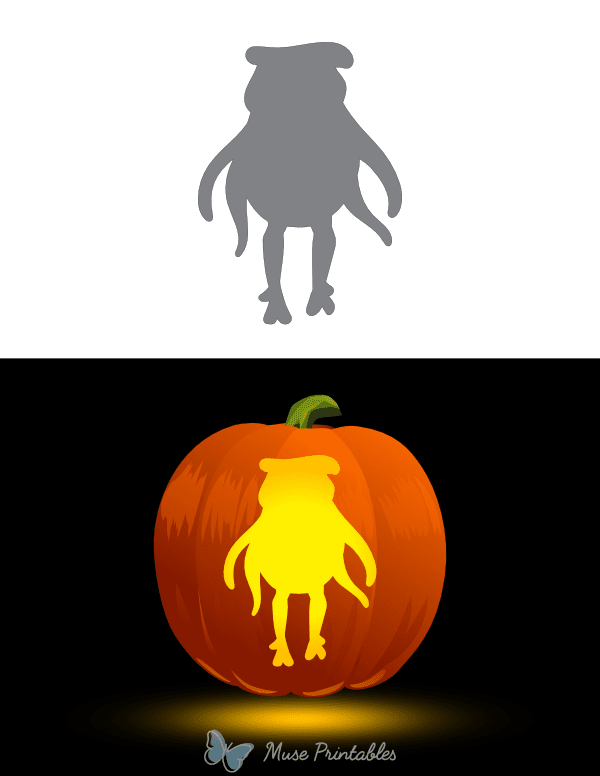 Alien With Tentacles Pumpkin Stencil