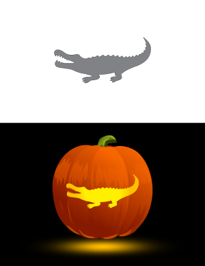 Alligator Pumpkin Stencil