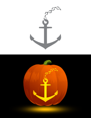 Anchor and Chain Pumpkin Stencil