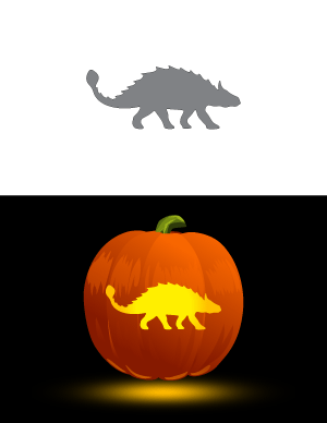 Ankylosaurus Pumpkin Stencil