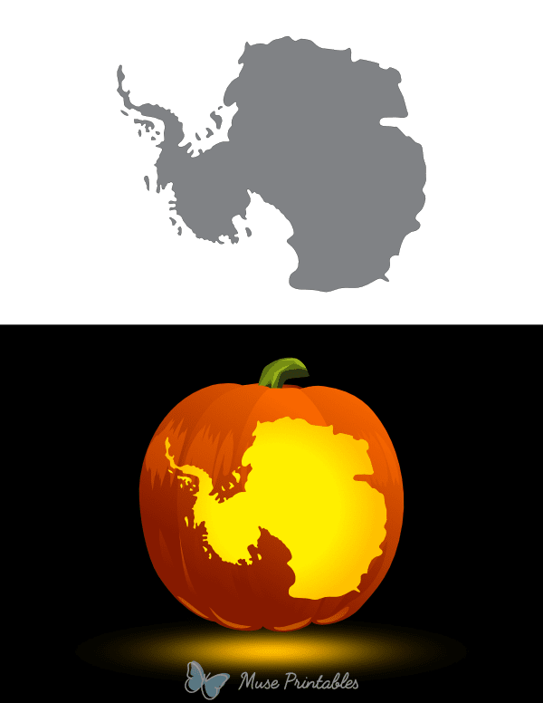 Antarctica Pumpkin Stencil