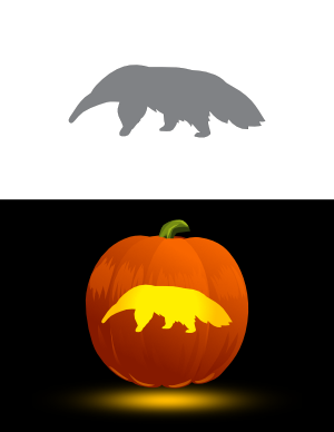 Anteater Pumpkin Stencil