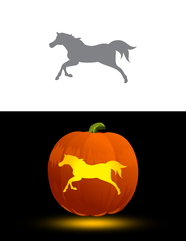 Horse Pumpkin Stencil