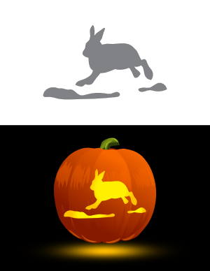 Arctic Hare Pumpkin Stencil