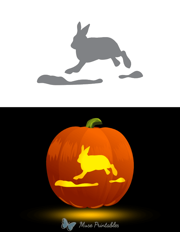 Arctic Hare Pumpkin Stencil