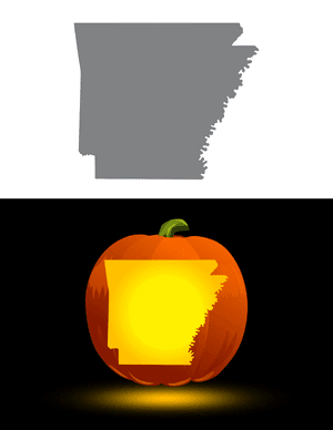 Arkansas Pumpkin Stencil