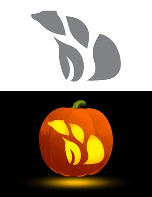 Artsy Polar Bear Pumpkin Stencil