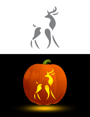 Artsy Reindeer Pumpkin Stencil