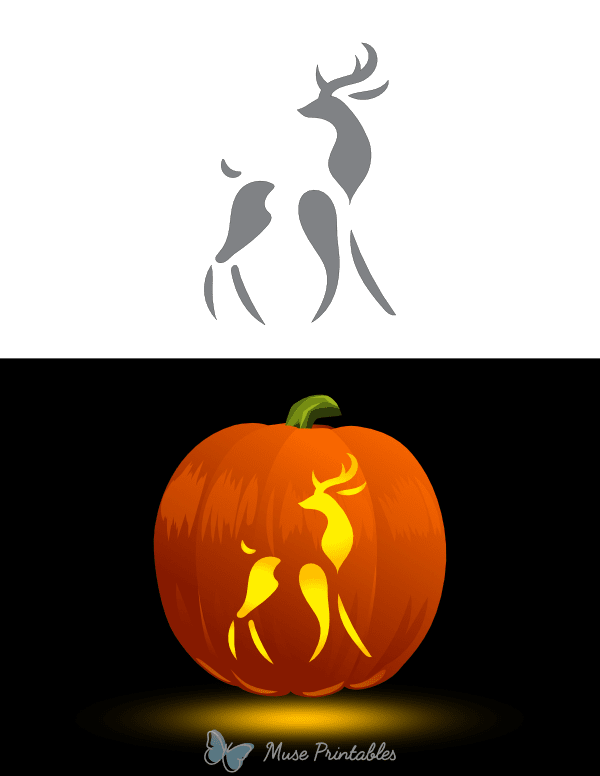 Artsy Reindeer Pumpkin Stencil